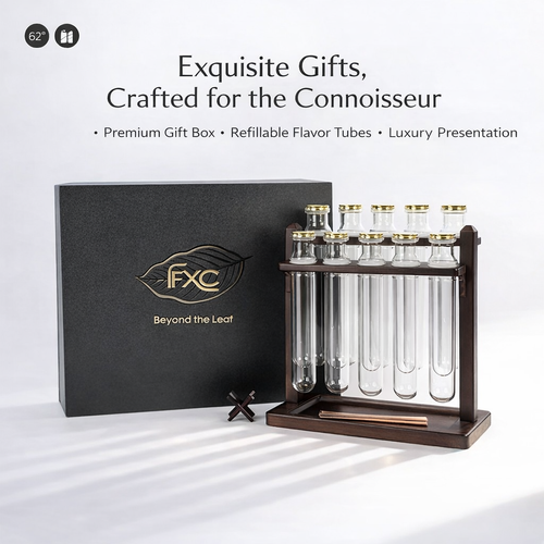 10-Tube Cigar Aging and Flavor Infusion Stand — Walnut Wood Conditioning System