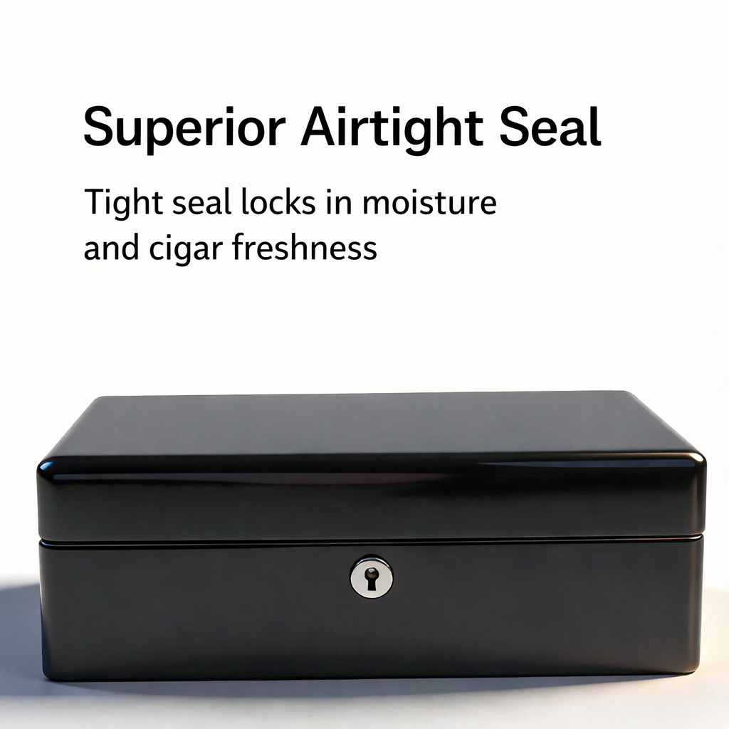 Luxury Dragon Cigar Humidor Box – Spanish Cedar Interior | High-Gloss Finish