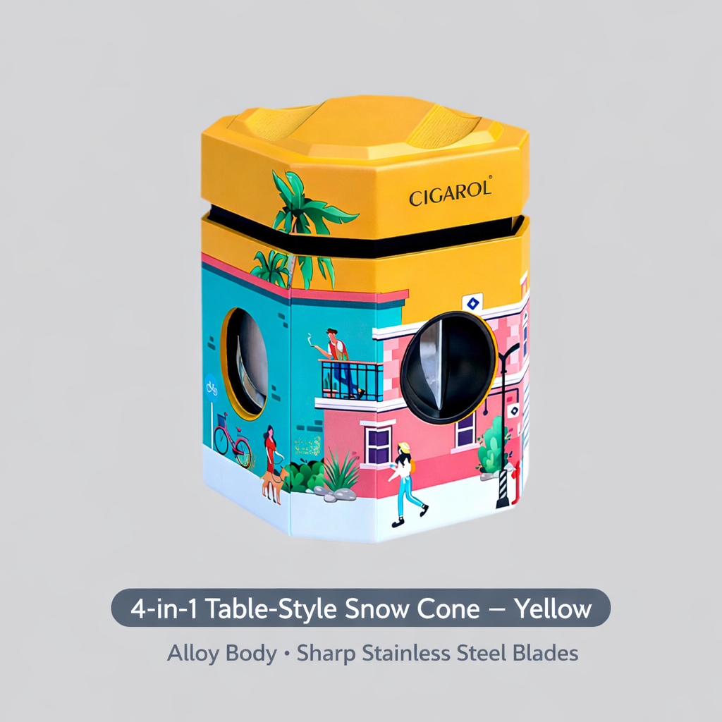 Desktop Cigar Cutter – Dual Flat & V Cut, One-Press Precision, Heavy Zinc Alloy