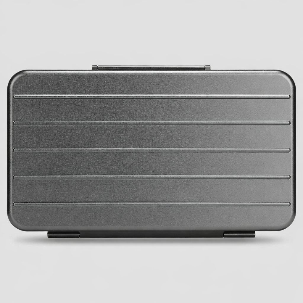 Portable Aluminum Cigar Humidor – IP65 Sealed, Cedar Lined, 200mm Travel Case
