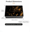 Luxury Dragon Cigar Humidor Box – Spanish Cedar Interior | High-Gloss Finish